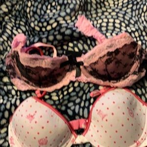 Pink VS Bra and Sophie and Me bra both size 32B